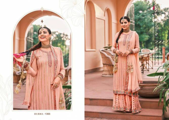 Eba Hurma Vol 37 Georgette Embroidery Wedding Salwar Suits Wholesale Suppliers In India